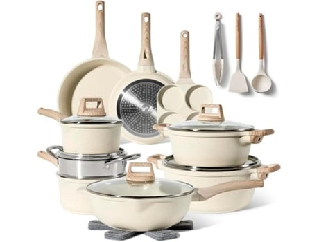 Trem de Cozinha 21 Peças para Todas As Cozinhas Biege JUST PERFECTO