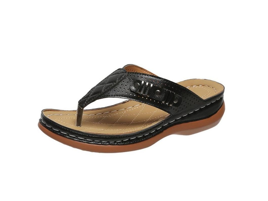2026-sandálias Feminino Verão Chinelo Solas Antiderrapantes Sapatos Confortáveis Djm 39 Negro