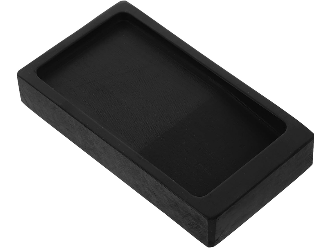 Pedra de Tinta Amosfun 12,7 Cm , Preta, com Design Simples, Cor Natural, Bandeja para Água, Não B (5 Polegadas)