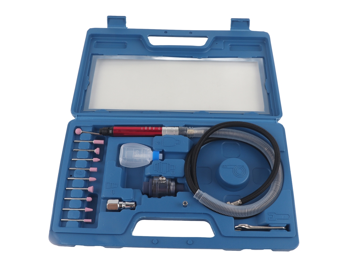 Kit Micro Air Denim Leve com 17 Peças e Caneta Polidora para Limpeza de Joias
