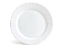 Fuente redonda llana 32cm ebro blanca