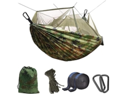Rede De Acampamento Com Mosquiteiro Rede De Viagem Dupla/individual Ultraleve E Durável, 210t, Nylon Paraquedas Com Correias Para Árvores, Aquaforge