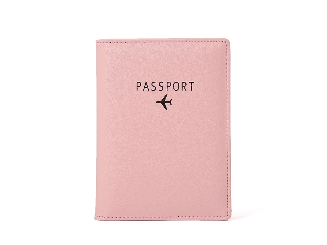 Porta-passaporte Em Couro Pu, Porta, Identificação Rfid Rosa