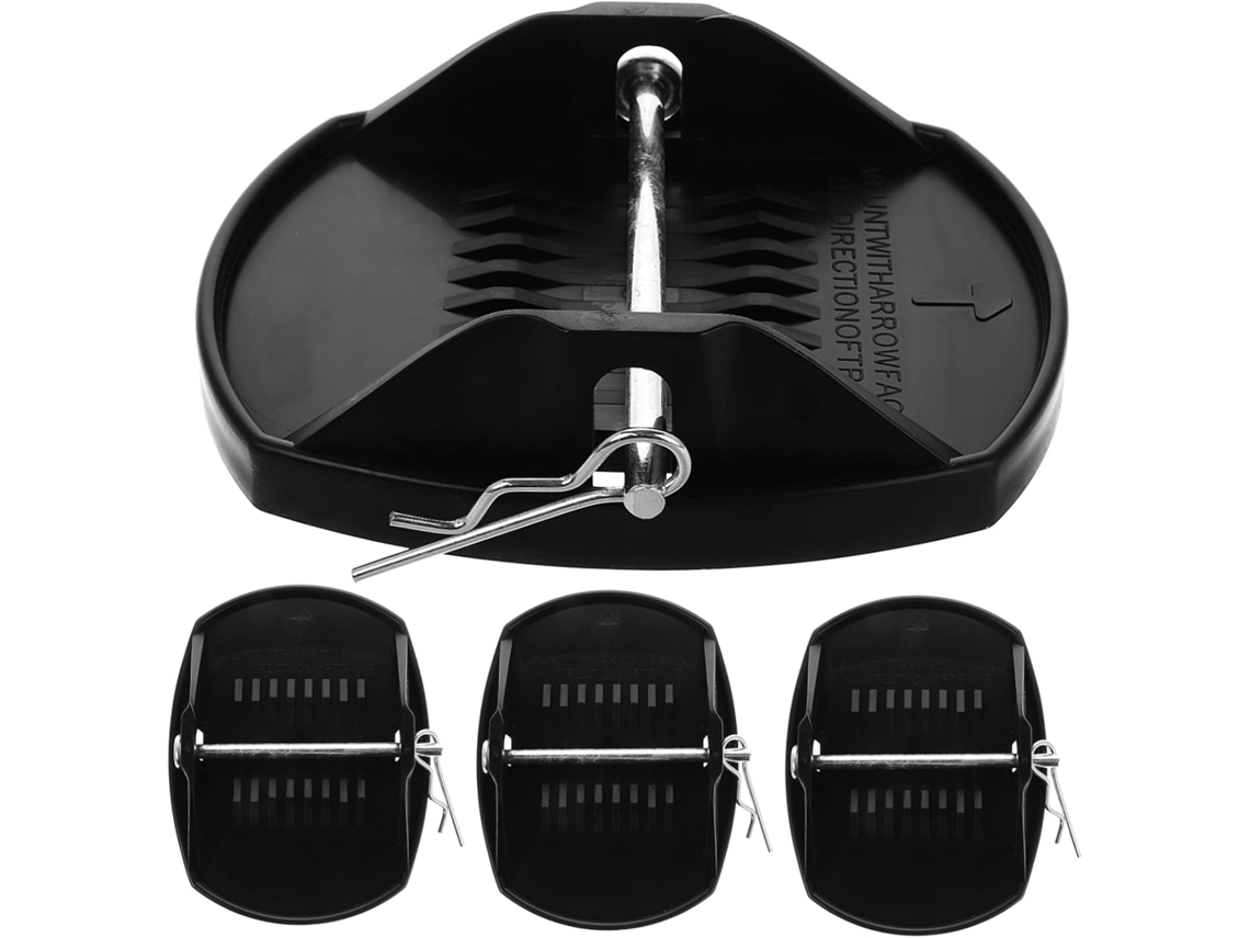 Conjunto De 4 Peças Almofadas Apoio Reforçadas Para Macacos Autocaravana Em Polipropileno Preto.