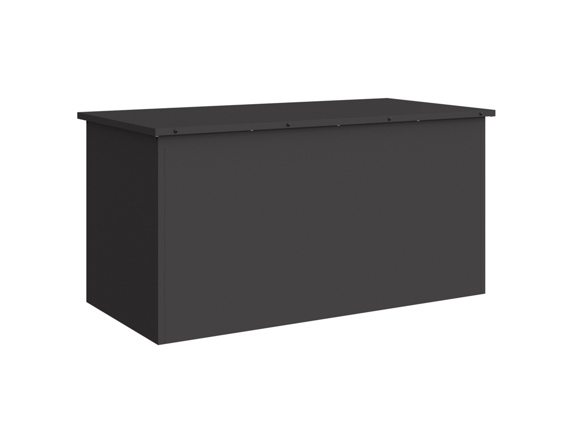 Conjunto 1 Caixa Externa Vidaxl Preto Aço (100 X 50,5 X 50 Cm)