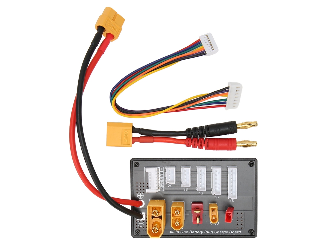 Mali placa de Carregamento Paralelo de Baterias Lipo Cinco em um com Conectores Xt30 Xt60 Xt90 Jst T para Imax B6 B6ac Idst Q6 Lite