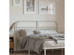 Vidaxl Cabeceira De Substituição 150 Cm Metal Branco