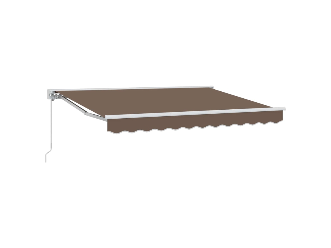 Conjunto 1 Toldo Retrátil Vidaxl Castanho-acinzentado Poliéster (3,5 X 2 M)