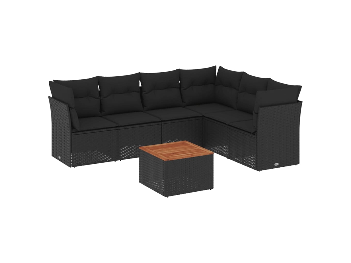 Garden Sofa Set, Garden Sofa Sets Vidaxl Preto Rattan / Vime (n/a)