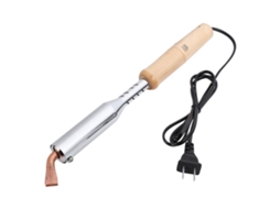 Ferro de soldar elétrico com aquecimento externo e cabo de madeira isolado (220 V, padrão chinês, adaptadores personalizados para disparos)