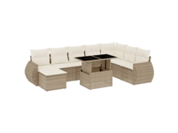 Garden Sofa Set, Garden Sofa Sets Vidaxl Bege Rattan / Vime (n/a)