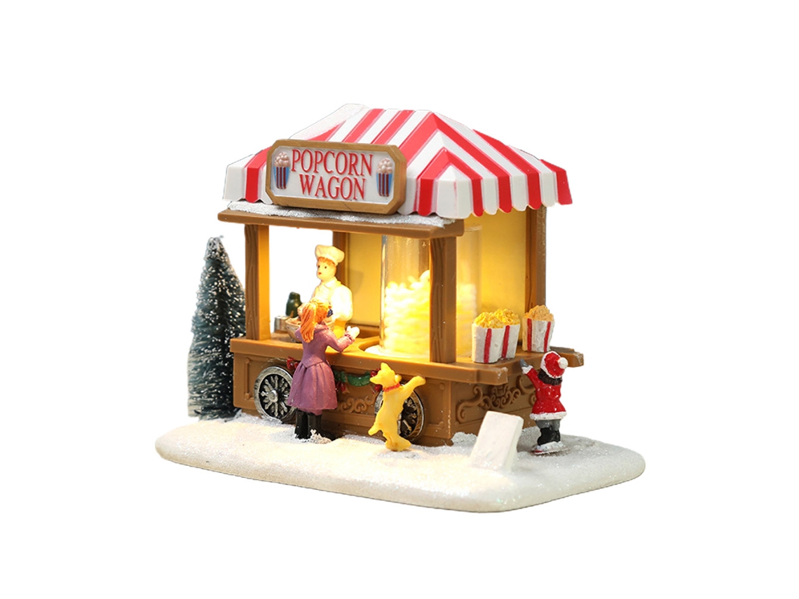 Casa de Natal com Iluminação e Cena de Neve LAXISCREED