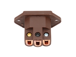 Conector De Energia Monosaudio Ic71 Iec Fêmea Montagem Em Painel De Cobre Puro 100 250v Marrom (c)