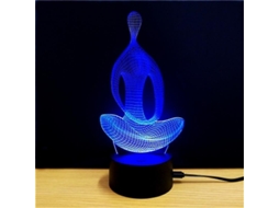 Luminária Led 3d Criativa e Brilhante para Esportes, Recarregável, com Iluminação Rgb, Ideal para Presentear BRILVIBERA