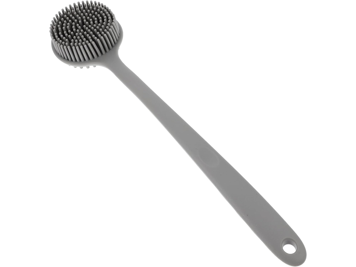 Lurelia Escova De Silicone Para Banho De Cuidado Corporal, Silicone Macio, Cabo Longo E Pega Ergonómica, Arrumação Simples Suave