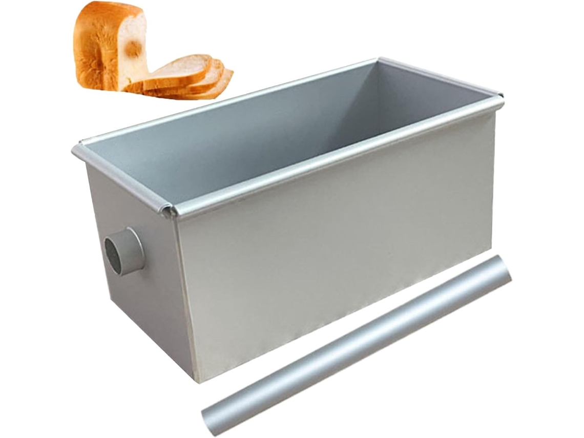 Forma Para Pão E Bolos, Em Liga De Alumínio, 18 × 9 × 8,8 Cm, Revestimento Antiaderente, Formato Retangular E Redondo