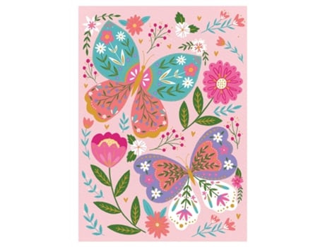 Caderno A5 Pautado 25fl Aquarupella Borboletas 23307