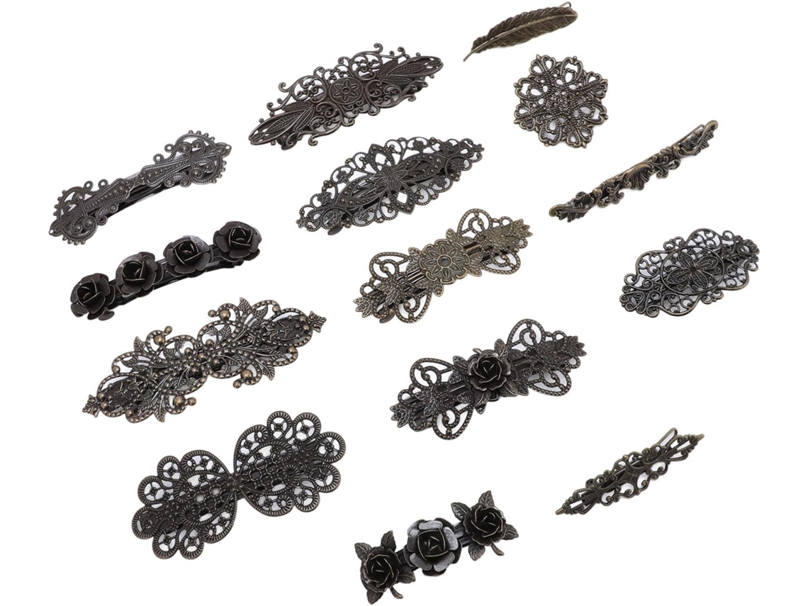 Conjunto de 14 Presilhas de Cabelo em Bronze SFUSHOS