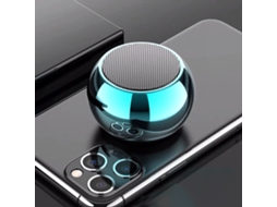 Caixa Mali de som Bluetooth portátil, subwoofer, metal, multifuncional, para exterior, viagem, casa, azul claro | S/MARCA