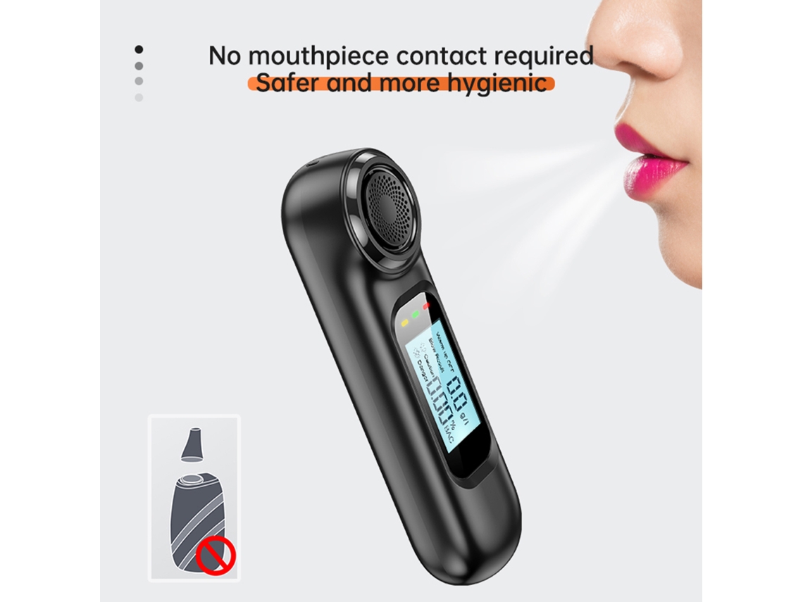 Probador de Álcool Automático S/MARCA sem Contato, Recarregável, USB