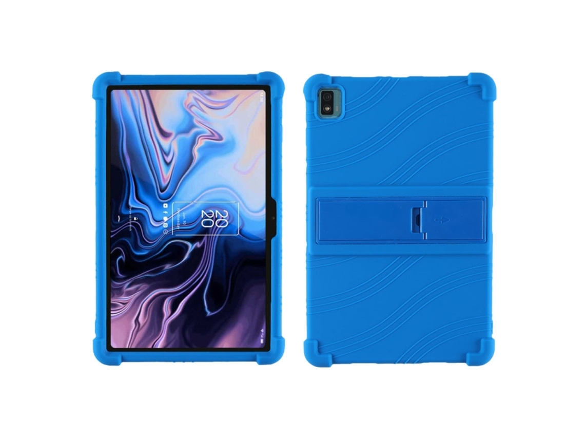 Capa De Silicone Halinuia Com Suporte Invisível, Cor Azul Para Tablet Tcl 10 Tab Max 10,36 Polegadas