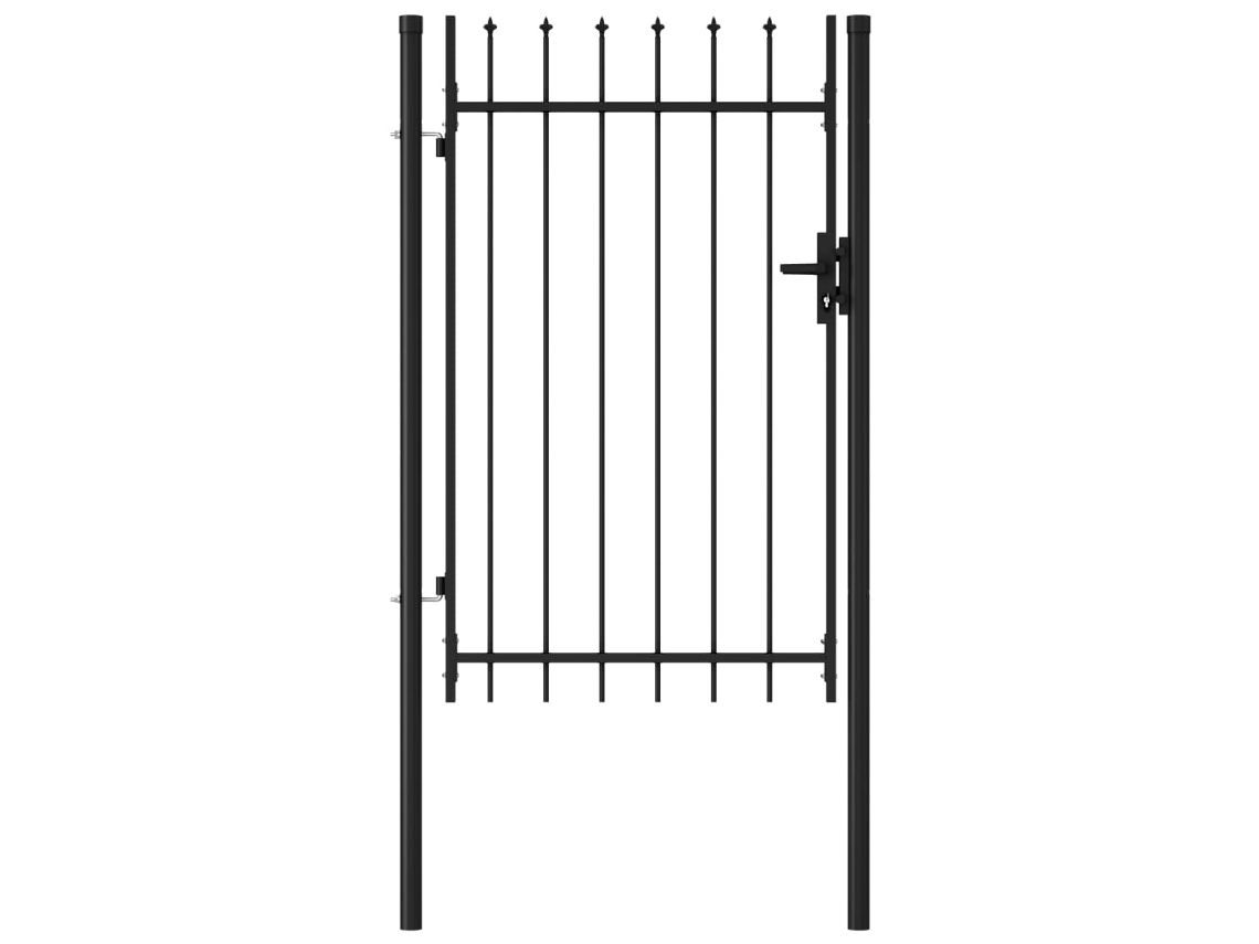 Fence Gate, Fence Gates Vidaxl Preto Aço (100 X 150 Cm)