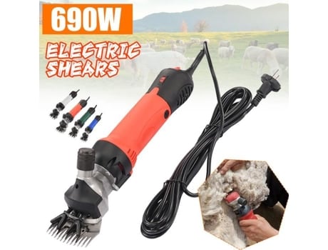 Tosquiadeira Elétrica Profissional para Ovelhas e Cabras 690W-Red QINGQUE