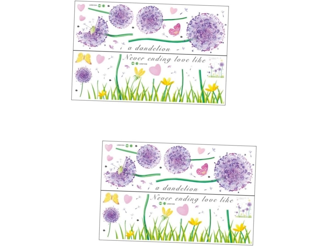 Conjunto De Adesivos De Parede Com Luzes De Dente-de-leão Para O 2º Aniversário - Decoração Art Factory