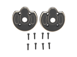 2pcs Capa De Portal De Carro Rc De Latão Preto Resistente À Rugosidade E À Ferrugem Apto Para Eixo Axial 1/10 Capra Scx10 Iii Ar45p