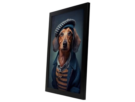 NACNIC Dachshund Estilo Cooperativo Estilo Fotografia Em Cores Ilustrações Engraçadas Realistas De Animais Com Roupas Humanas A3 Quadro Preto