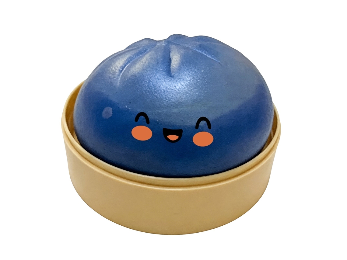 Brinquedo Squishy Pão Azul Transparente LAXISCREED com Rebound Lento para Alívio do Stress