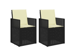 Maison Exclusive - Cadeiras De Jantar Para Jardim 2 Unid. Antracite E Creme Pp
