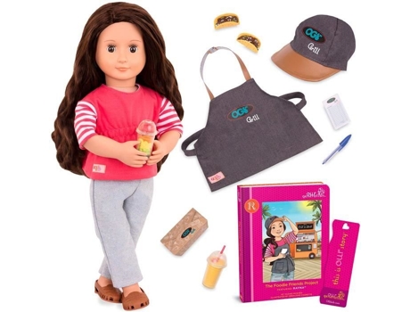 Boneca OUR GENERATION Rayna 46 Cm Cabelo Castanho Olhos Castanhos Pele Clara