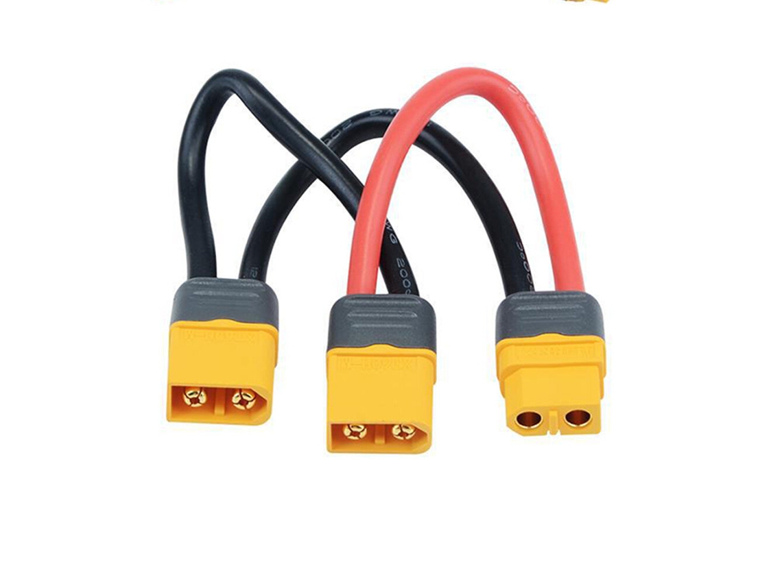 Cabo Adaptador para Conector de Bateria Amass Xt60 Series, 1 Fêmea para 2 Machos, 12awg, 10 Cm, para Baterias Lipo de Rc. MDUG