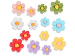 Decoração 3d - Magnetas De Flores 14 Unidades
