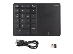 Teclado Numérico Sem Fio com Touchpad 2.4g/bt 5.0 Conexão Usb c 22 Teclas | S/MARCA