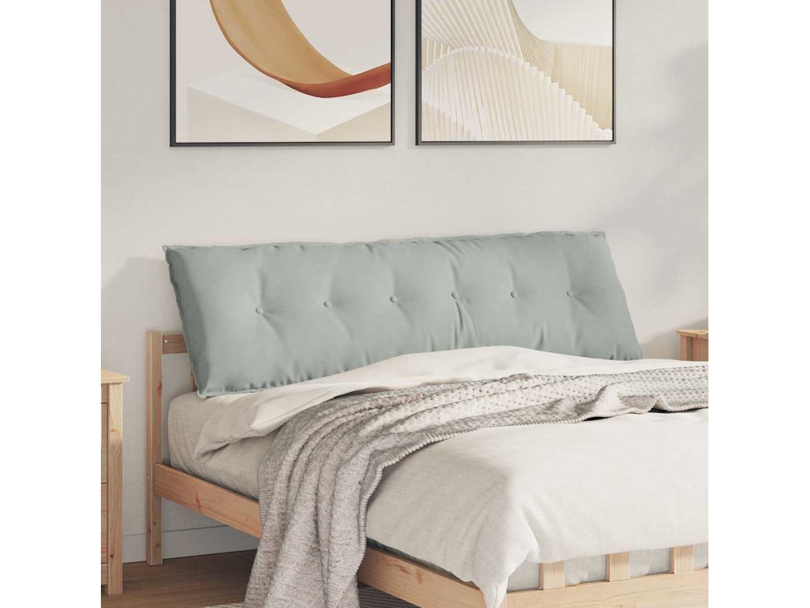 Vidaxl Travesseiro Para Costas Cinzento-claro 160 X 50 Cm