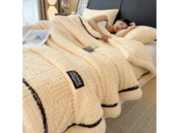 Manta de Lã Macia e Fofa para Outono Inverno Colcha Quente Respirável Sofá cama Sala Estar Artigos Têxteis o L