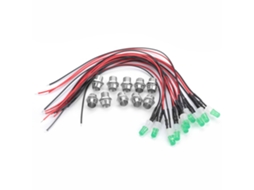 10 Peças de Lâmpadas LED 12V 8mm Pré-cabeadas Constantes Ultra Brilhantes Transparentes com S/MARCA