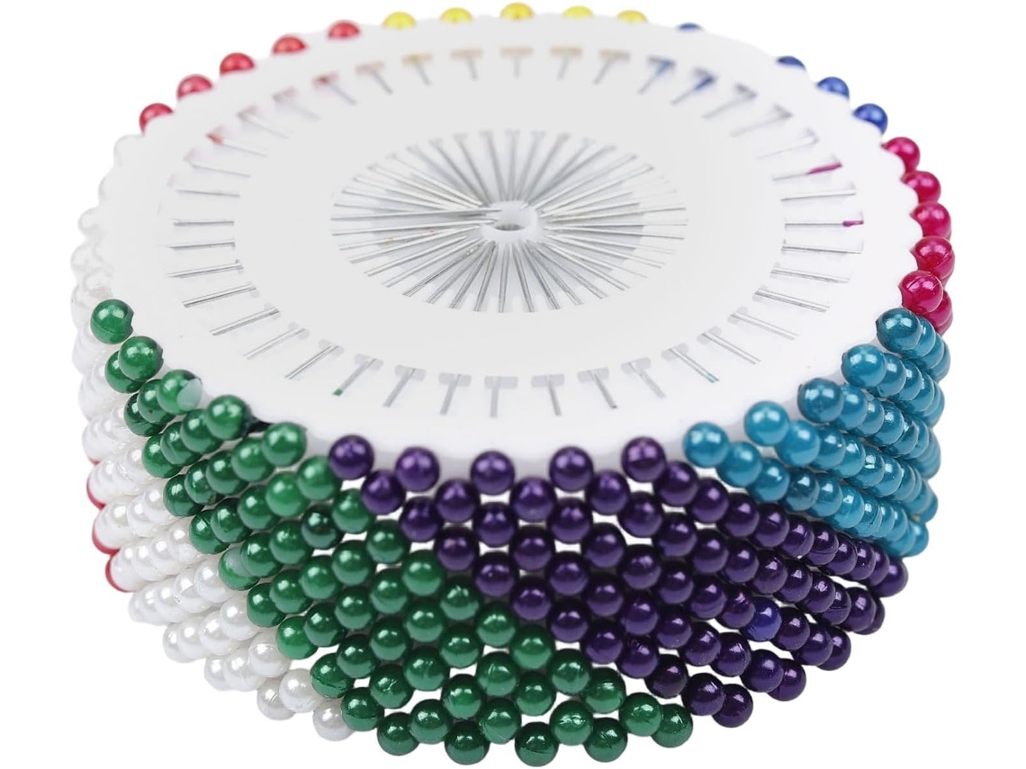 Conjunto De 12 Alfinetes Costura Coloridos Para Trabalhos Têxteis E Escritório, Com Parafusos De Metal Resistentes
