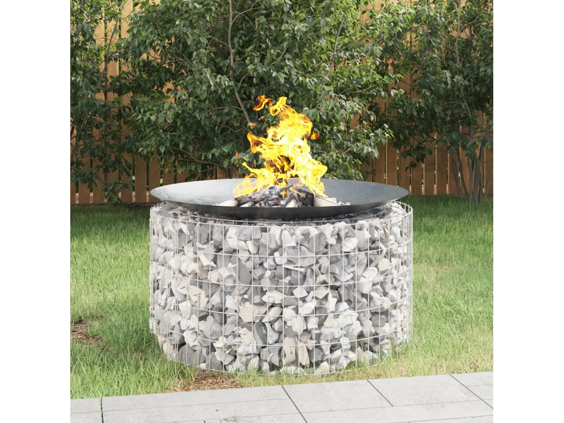 Vidaxl Braseira Gabião Ø 100 Cm Ferro Galvanizado