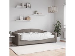 Vidaxl Sofá-cama Com Colchão 100x200 Cm Tecido Cinzento-acastanhado
