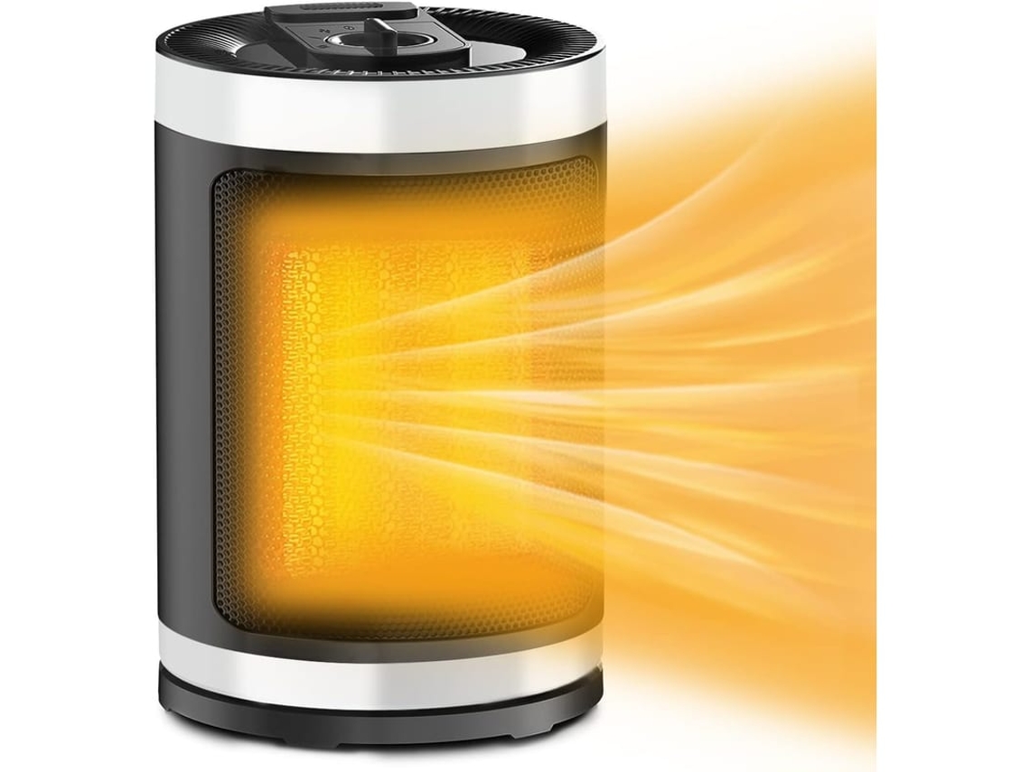 Aquecedor Elétrico Cerâmico 1500w 3 Velocidades Ventilador Silencioso Proteção Anti-caída E Sobre Aquecimento