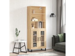 Vidaxl Armário Alto 69,5x34x180 Cm Derivados De Madeira Cor Sonoma