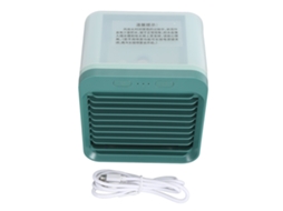 Ventilador Portátil de Refrigeração com Humificador, Bateria 5000mah, Silencioso, Verde Água do Lago LAXISCREED
