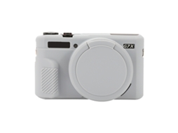 Capa Protetora de Silicone Macio para Canon Powershot G7x Mark Ii / G7x Ii / G7x2 com Tampa de Lente Cinza XIAOMOYU