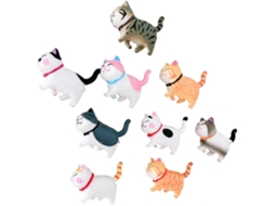 Ukcoco Conjunto De 9 Ímãs Geladeira Em Formato Gato 3d, Em Pvc E Ímã