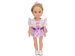 Mali boneca de Menina de Vinil Bonita 15 Polegadas com Vestido Roxo Presente Infantil