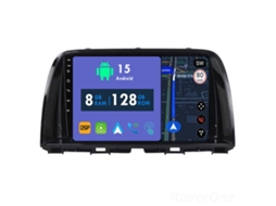 Auto Rádio Carro Bluetooth Autoradio 8GB RAM 128G ROM CarPlay Navegação GPS Ecrã Táctil RoverOne para Mazda CX5 CX-5 CX 5 2012-2015  
