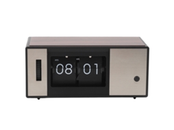 Relógio de mesa digital retrô Baok com flash automático, funciona a bateria, fácil de ler, decoração para casa e escritório.